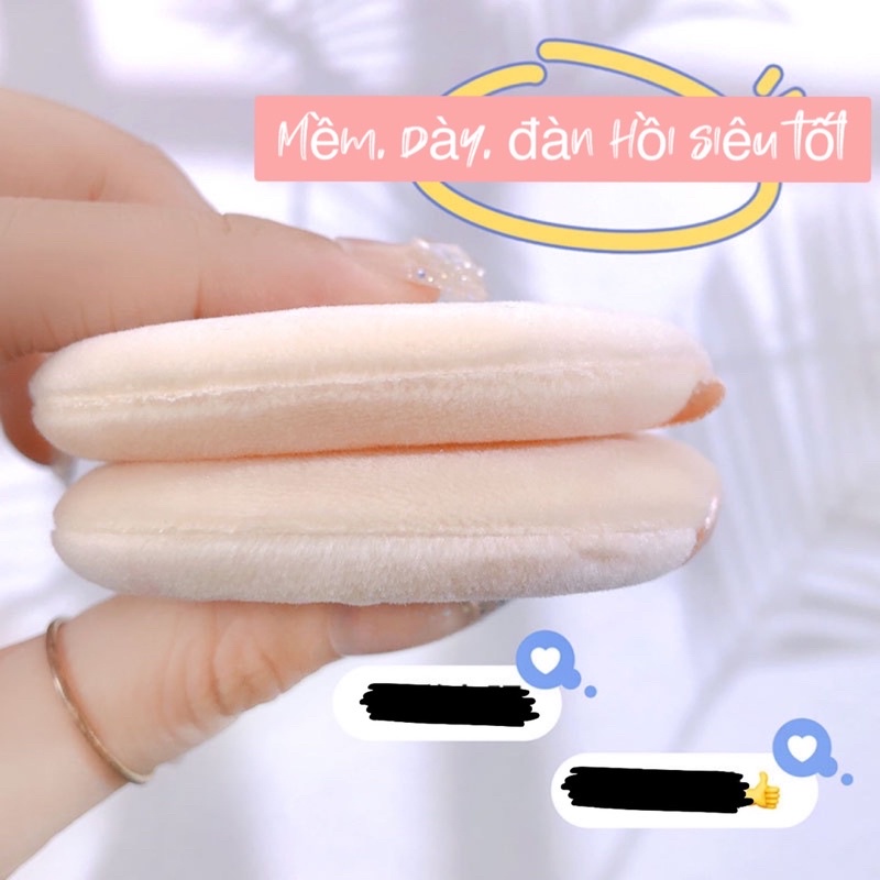 Tán nền phủ phấn chất nhung mềm mịn dày hai đầu tiện dụng