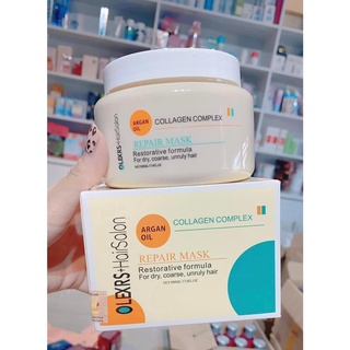 Kem ủ tóc phục hồi siêu mượt Olexrs Hair Salon Collagen Complex 500ml