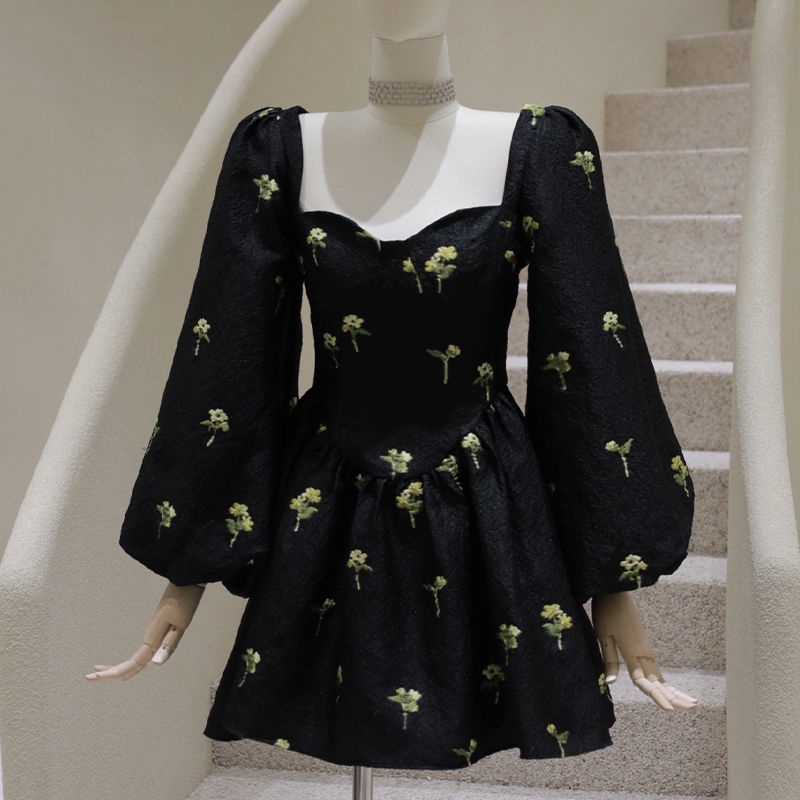Đầm Hoa Phong Cách Pháp Thời Trang Mùa Thu Cho Nữ Plus Size