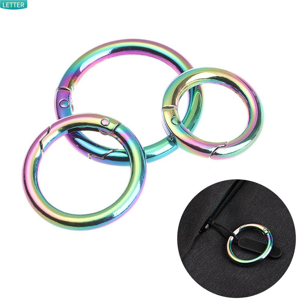 Móc khóa tròn 7 kích cỡ bằng hợp kim kẽm chất lượng cao cho túi xách