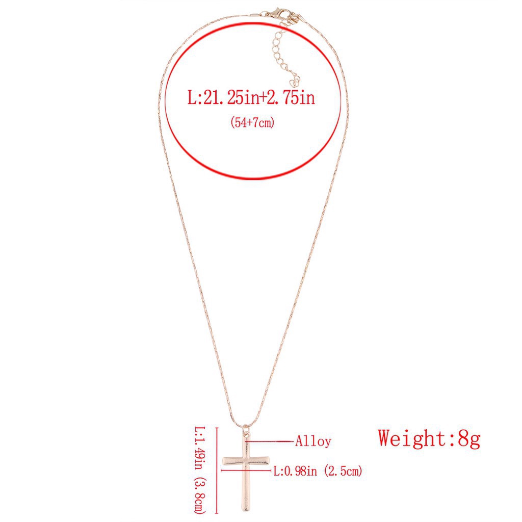 Set 2 dây chuyền mặt hình cây thánh giá thời trang dành cho nữ