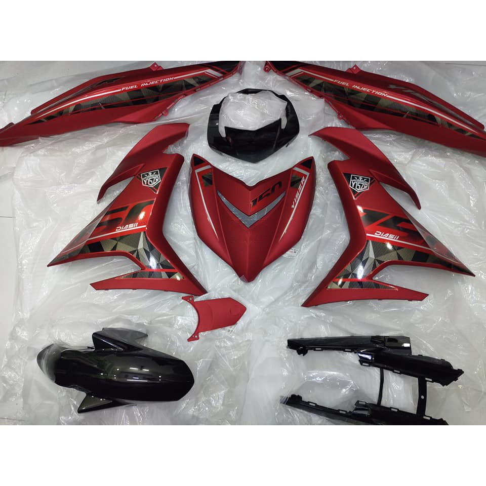 Tem Exciter 150. Tem Y15ZR - 2019, xe đỏ nhám. Số 150 đen. Chỉnh sửa theo yêu cầu. Sắc nét, bền màu, chống nước