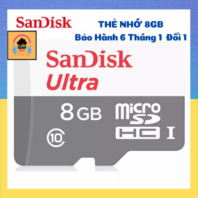 Thẻ Nhớ MicroSD 8GB Class10 - 48MB/s