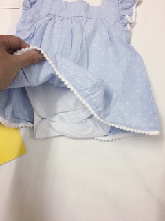 Váy body thô kẻ xanh