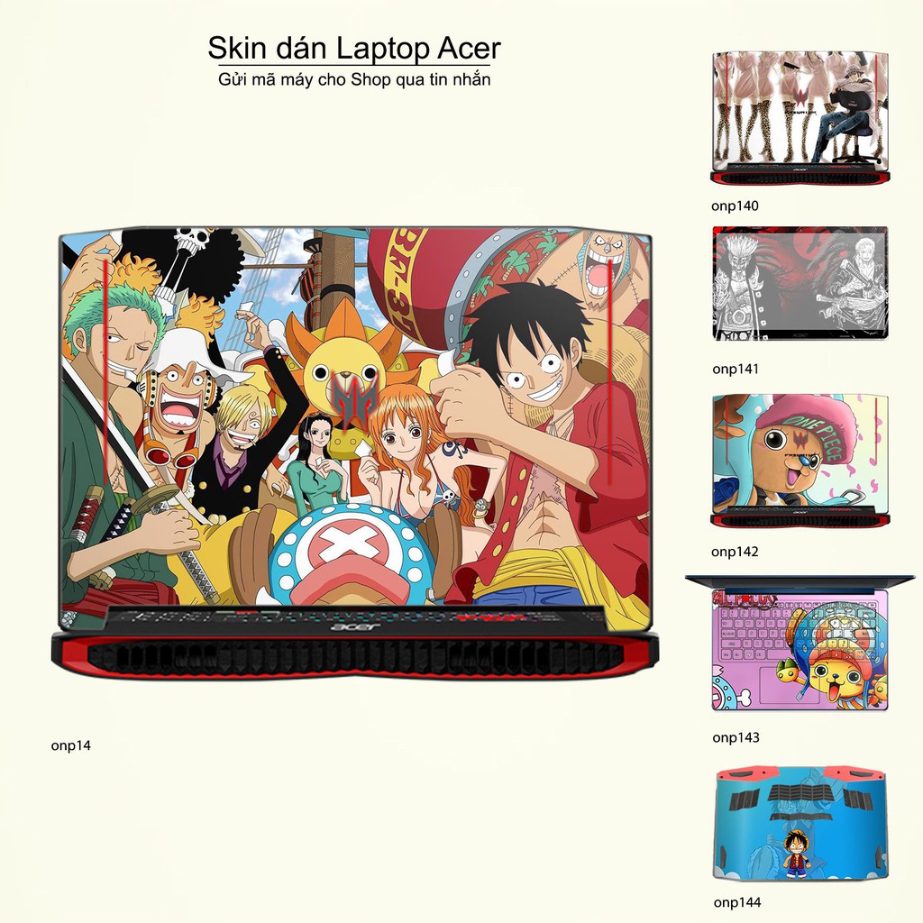 Skin dán Laptop Acer in hình One Piece nhiều mẫu 17 (inbox mã máy cho Shop)