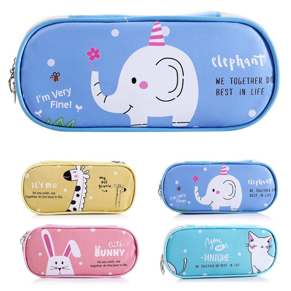 Túi Đựng Bút Bằng PU Sức Chứa Lớn Họa Tiết Hoạt Hình Sáng Tạo