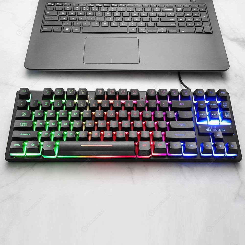 Bàn Phím giả cơ chuyên game Có Dây ZIYOU LANG K16 có LED 87 phím Xgamingstore  -dc3721