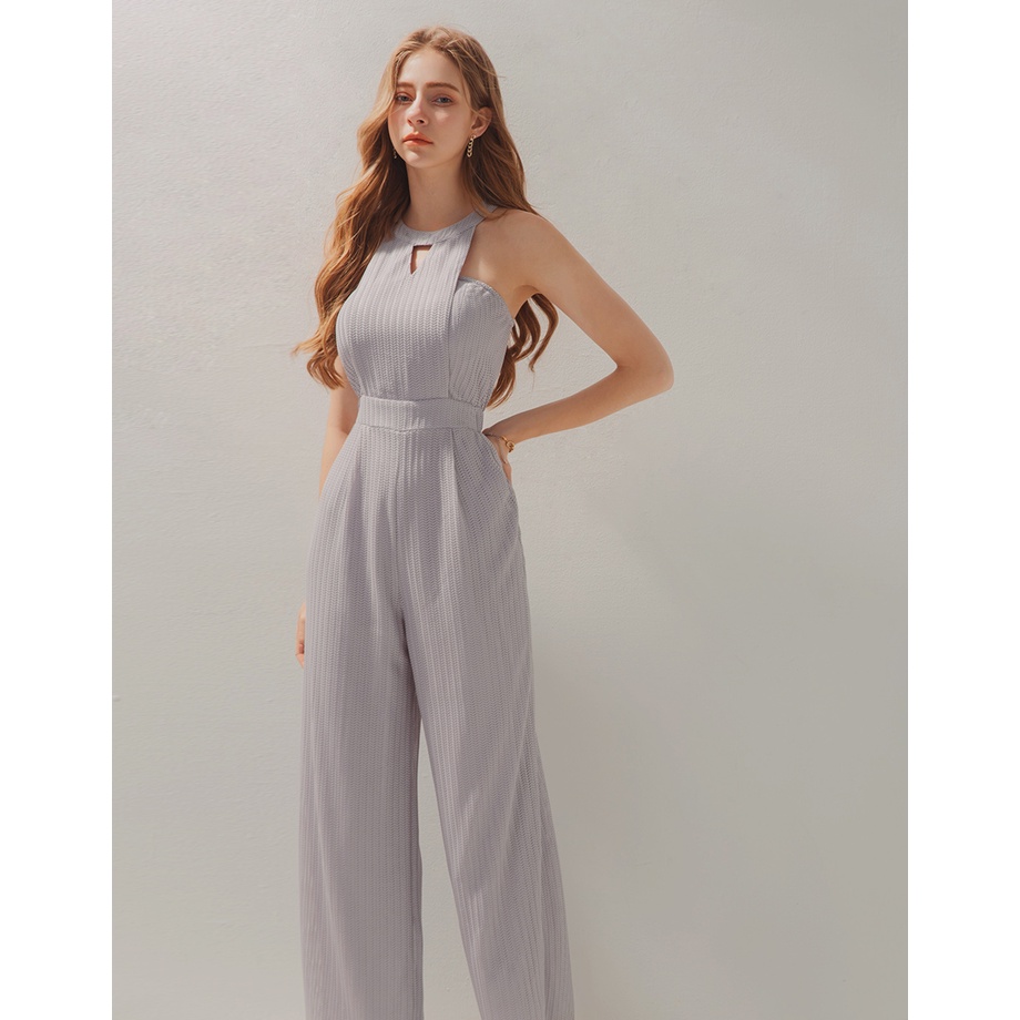 Jumpsuit cổ yếm khoét vai hở lưng  nữ Air Space 2120128003