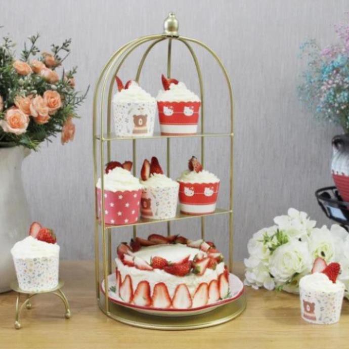 Kệ Đựng Mỹ Phẩm Lồng Chim 3 Tầng Kệ Để Đồ Trang Điểm Decor Nội Thất Phòng Ngủ Sang Trọng | BigBuy360 - bigbuy360.vn