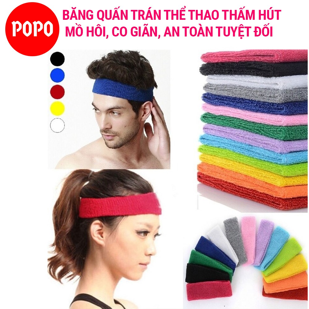 Băng trán thể thao POPO 1133 thoáng khí thấm mồ hôi mềm mại