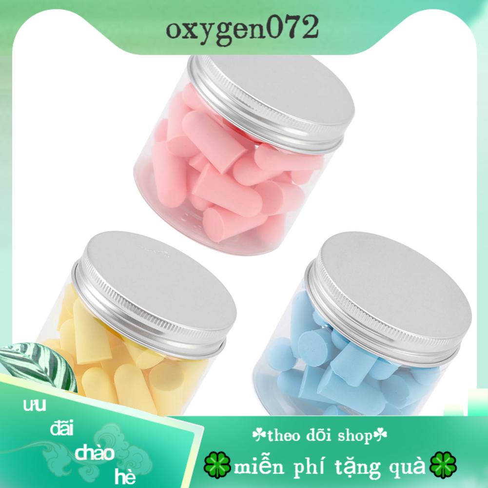 Oxygen072 30 cái Bịt tai khi ngủ chống ồn Siêu mềm Bọt biển phục hồi chậm Tiếng Nút bịt cho giấc học tập làm việc