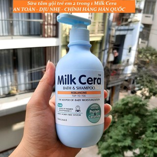 Sữa tắm gội trẻ em 2 in 1 Kwailnara Milk Cera 300ml chính hãng Hàn Quốc