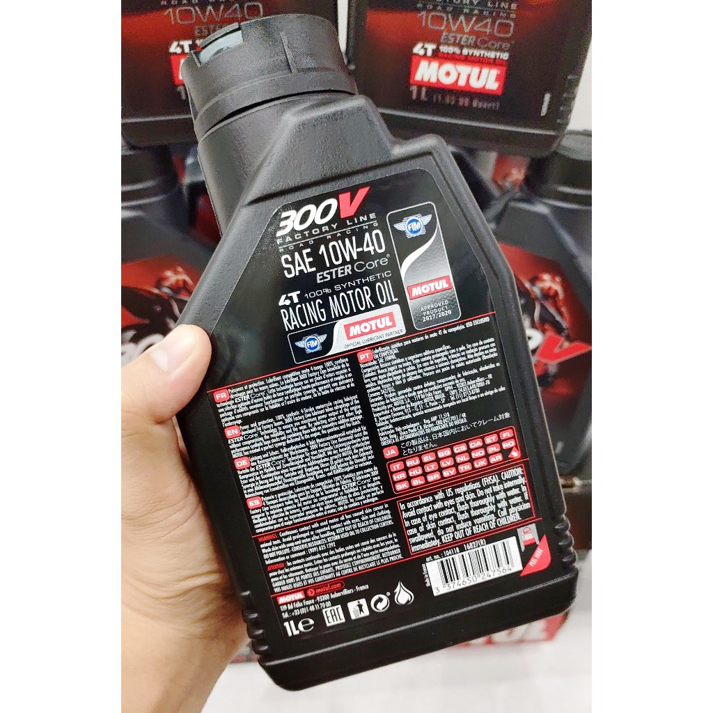 NHỚT MOTUL 300V FACTORY LINE 10W40 3 TEM - Nhớt chất lượng tuyệt đỉnh cho xe mô tô phân khối lớn