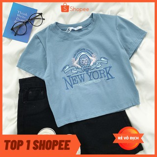 Áo croptop new york,chất bozip cực xịn