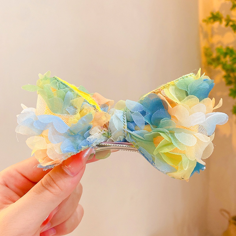 Kẹp Tóc Hình Nơ Kiểu Hàn Quốc Dễ Thương Xinh Xắn Dành Cho Bé Gái
