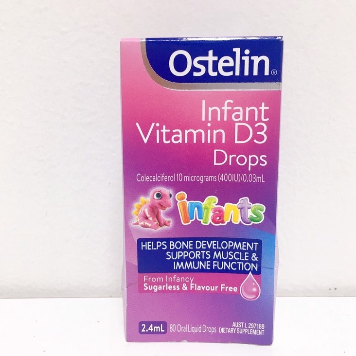 Vitamin D3 Drops Ostelin dạng giọt cho trẻ sơ sinh xuất xứ ÚC
