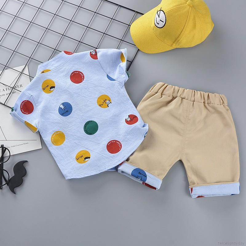 Set quần áo hoạt hình xinh xắn dành cho bé trai