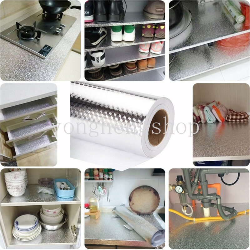 Giấy dán tường bằng lá nhôm chống nhiệt chống dầu chịu nhiệt độ cao cho nhà bếp
