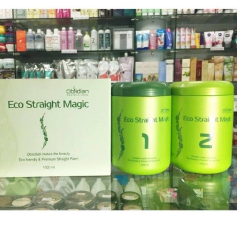 THUỐC DUỖI TÓC SINH THÁI - OBSIDIAN ECO STRAIGHT MAGIC HÀN QUỐC 1000ml*2