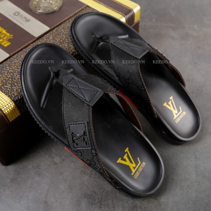 Dép kẹp nam LV cao cấp, dép nam lv siêu bền