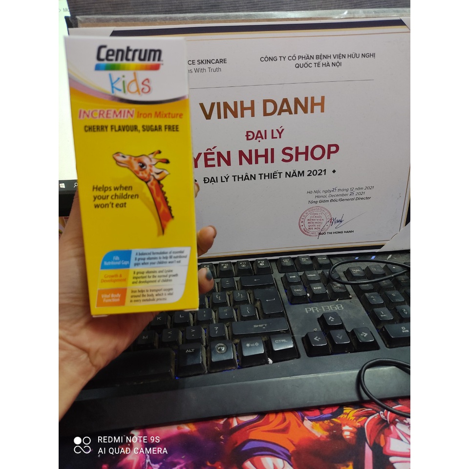 Siro Centrum Kids incremin iron mixture 200ml - mẫu mới