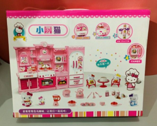 Hộp đồ chơi nấu ăn mèo Hello kitty nhà bếp quà tặng con yêu