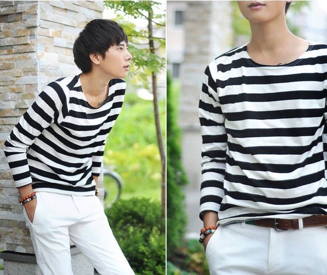 Áo sọc tay dài nam