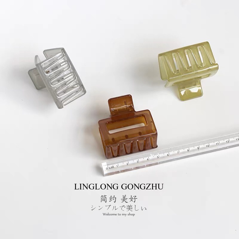 Kẹp tóc càng cua bản vuông nhiều màu Hàn Quốc dành cho nữ
