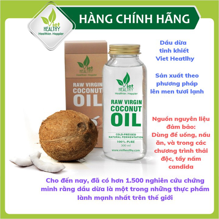 Viet Healthy - Dầu dừa tinh khiết chính hãng 100ml (dạng xịt)