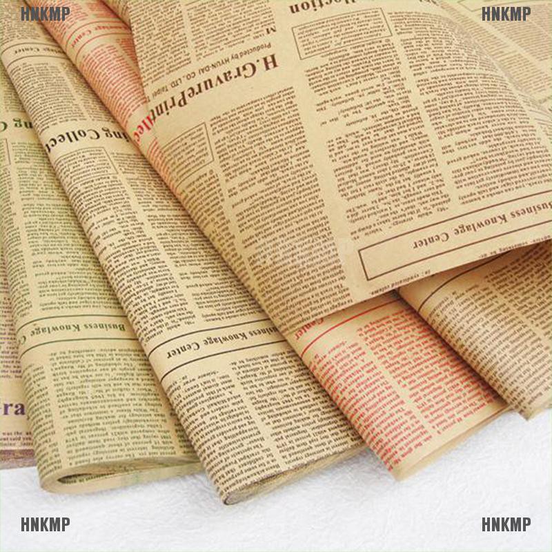 Giấy gói quà kiểu dáng báo giấy phong cách vintage HNKMP