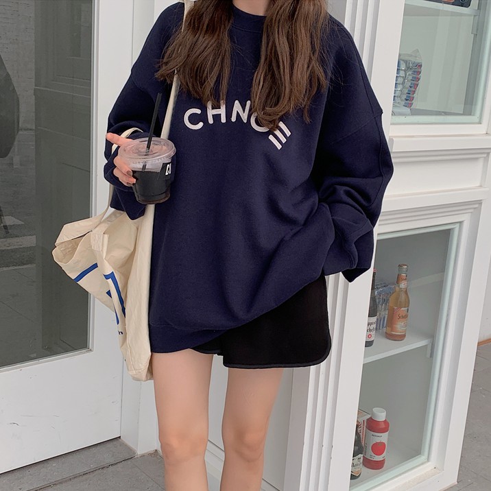 Áo Sweater In Chữ Phong Cách Hàn Quốc Xinh Xắn Cho Nữ | BigBuy360 - bigbuy360.vn