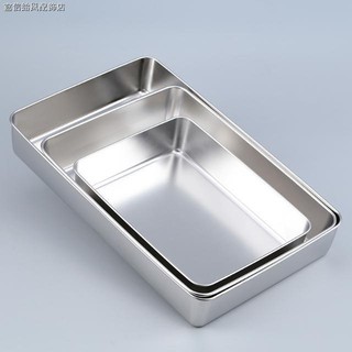 Khay Inox 304 Hình Chữ Nhật Có Nắp Đậy Tiện Dụng