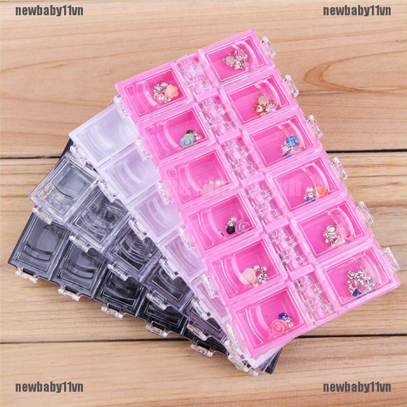 Hộp Nhựa 12 Ngăn Đựng Trang Sức / Hạt / Trang Sức Làm Móng Nghệ Thuật