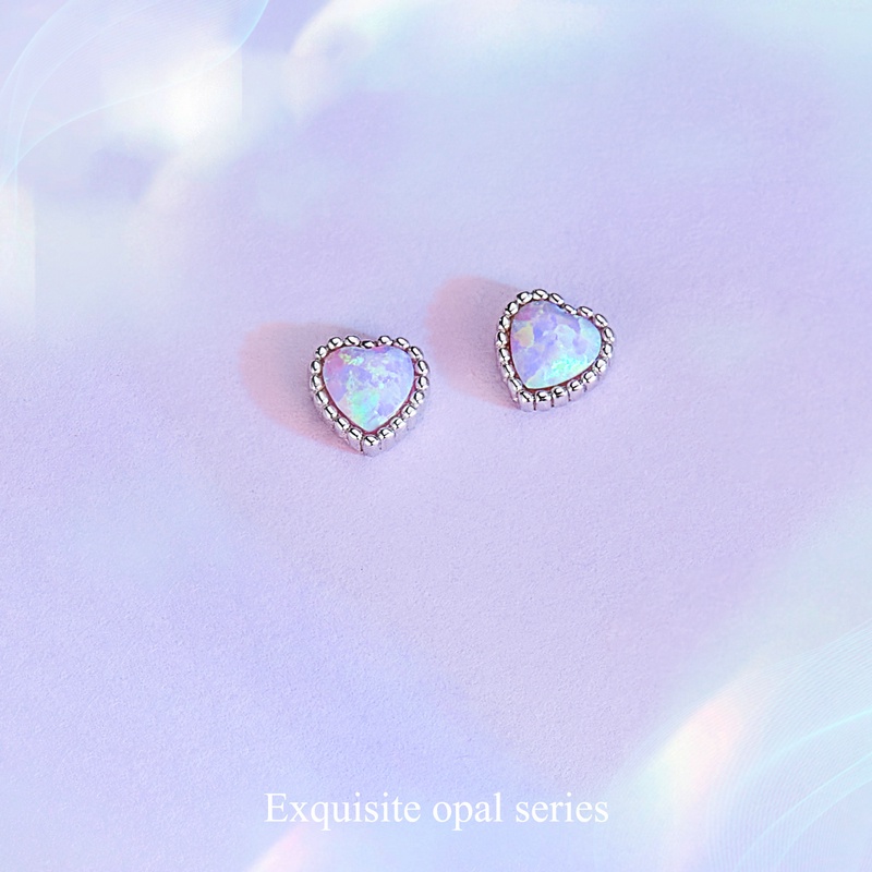 BAMOER Set Dây Chuyền Và Đôi Khuyên Tai bạc 925 Đính Đá Thời Trang Dành Cho Nữ