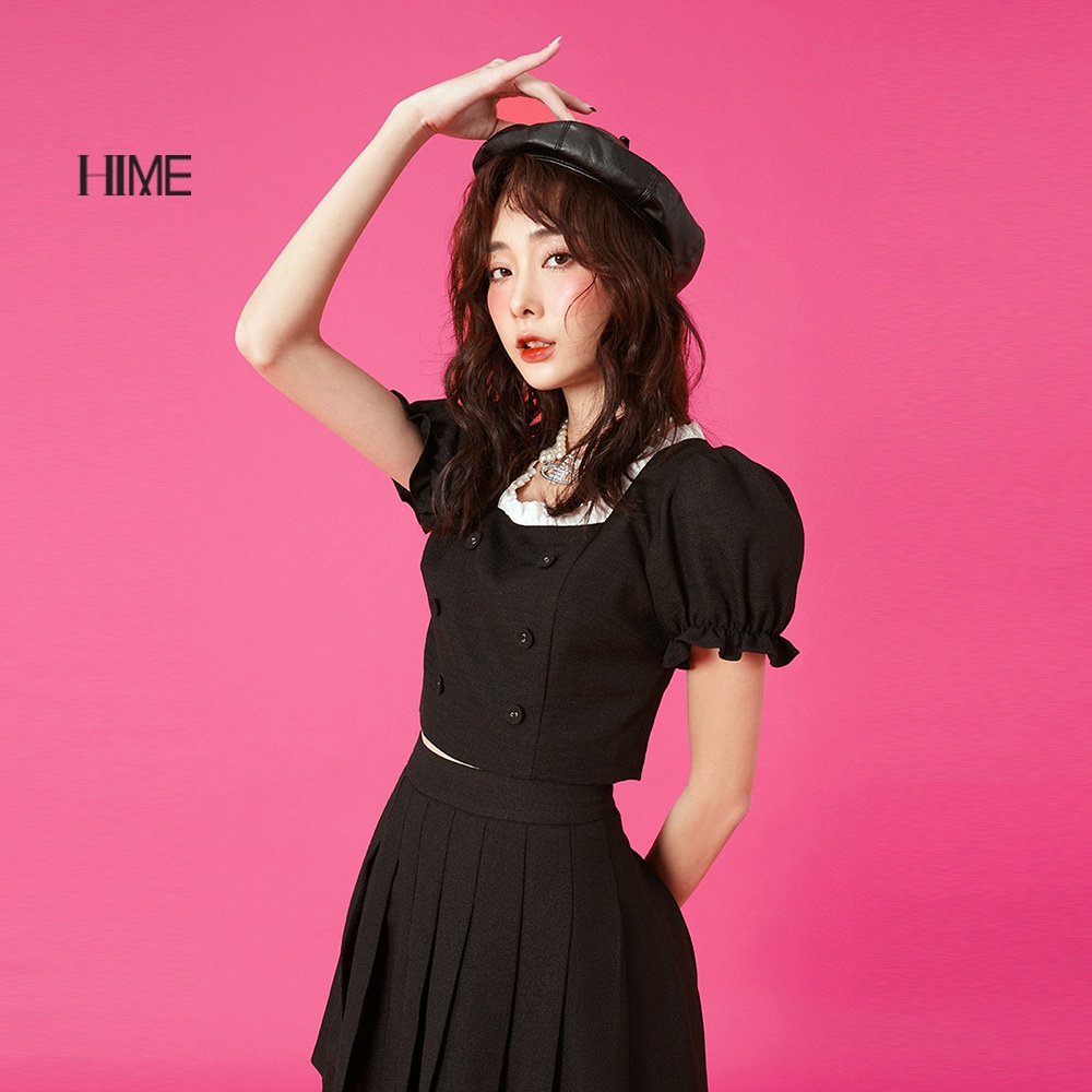 Áo croptop thiết kế tay bồng HIME H028