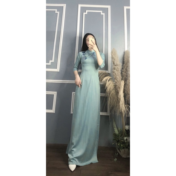 ÁO DÀI XANH MINT KÈM QUẦN