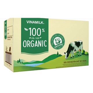 THÙNG 12 HỘP SỮA TƯƠI TIỆT TRÙNG VINAMILK 100% ORGANIC KHÔNG ĐƯỜNG 1L- HSD 06/2021
