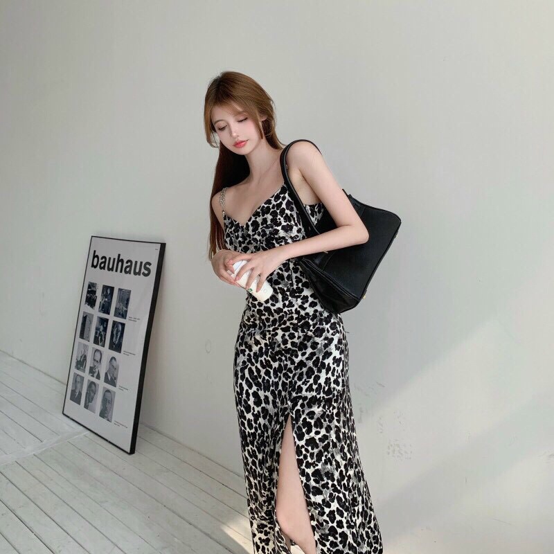 ĐẦM DA BEO 2 DÂY XÍCH XẺ TÀ