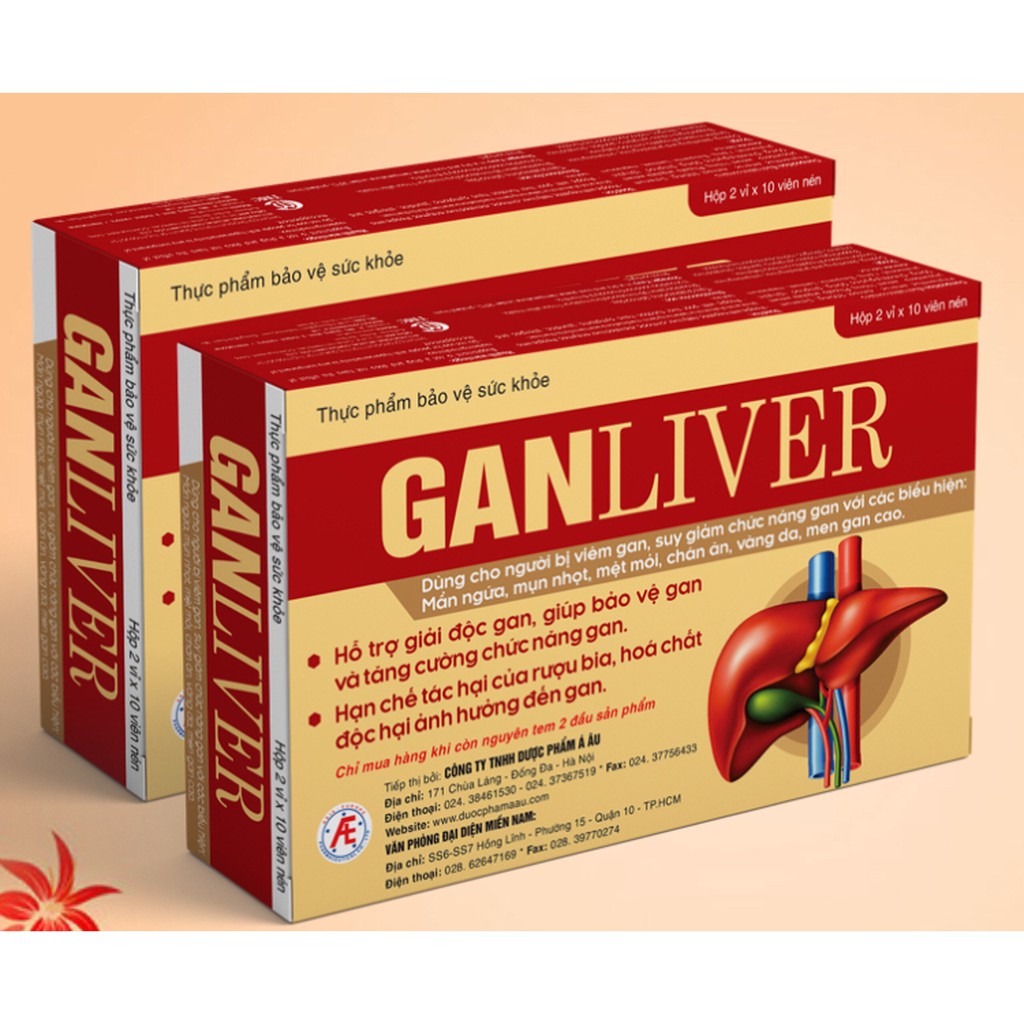 [MUA 6 TẶNG 1] Ganliver 20 viên - Dùng cho người bị viêm gan, suy giảm chức năng gan