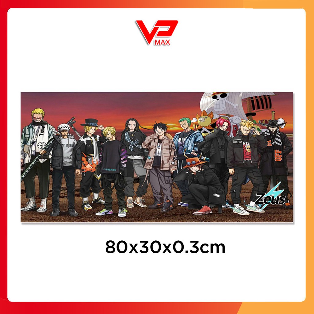 Bàn di chuột, lót chuột dài to 80 x 30 One Piece cực đẹp dày dặn