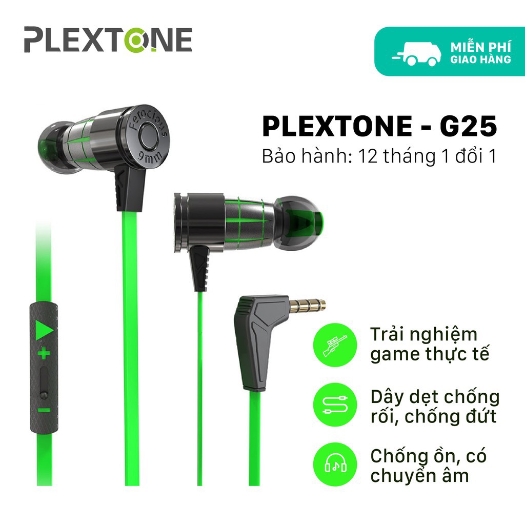 HÀNG CAO CẤP -  Tai nghe gaming nhét tai Plextone G25 bass sâu, âm thanh cực chất, hàng chính hãng, bảo hành 12 tháng.  