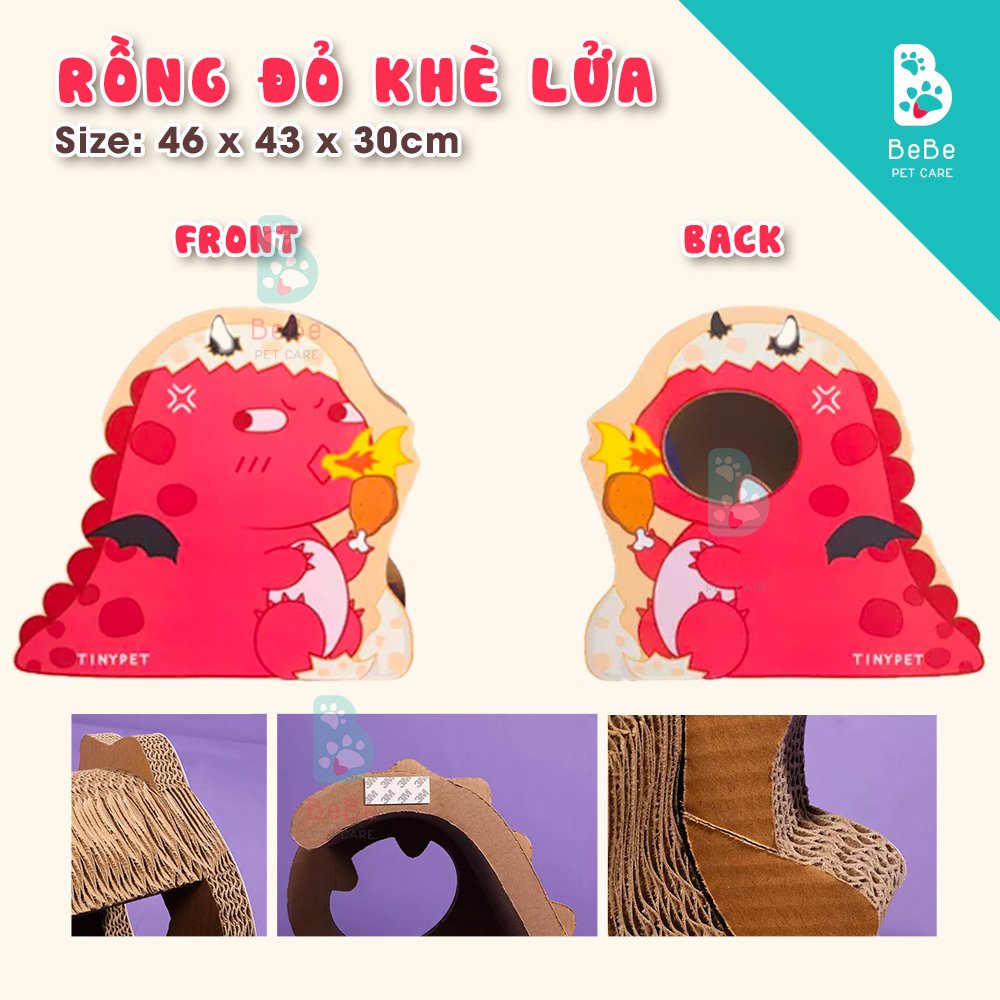 [Siêu Xinh - Siêu Khủng - Kèm Catnip] Cào Móng Khủng Long Tiên Cá Siêu To Khổng Lồ - Đồ Chơi Cho Các Boss Mèo