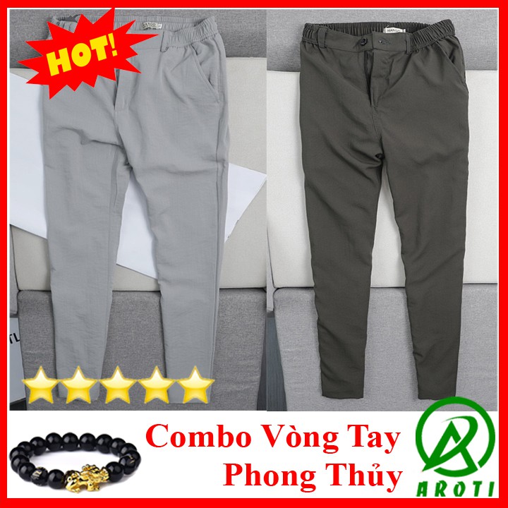 Quần Đũi Nam AROTI Ống Rộng Đứng Chất Đũi Dày Đẹp Cao Cấp, Siêu Mát, Co Giãn Tốt Dáng Suông Dài Công Sở Đủ Size D0035+VT