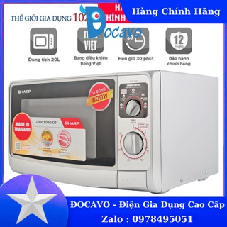 [Nhập khẩu Thái Lan] Lò Vi Sóng Sharp R-20A1(S)VN - Hàng Chính Hãng, Bảo hành 12 tháng Đocavo