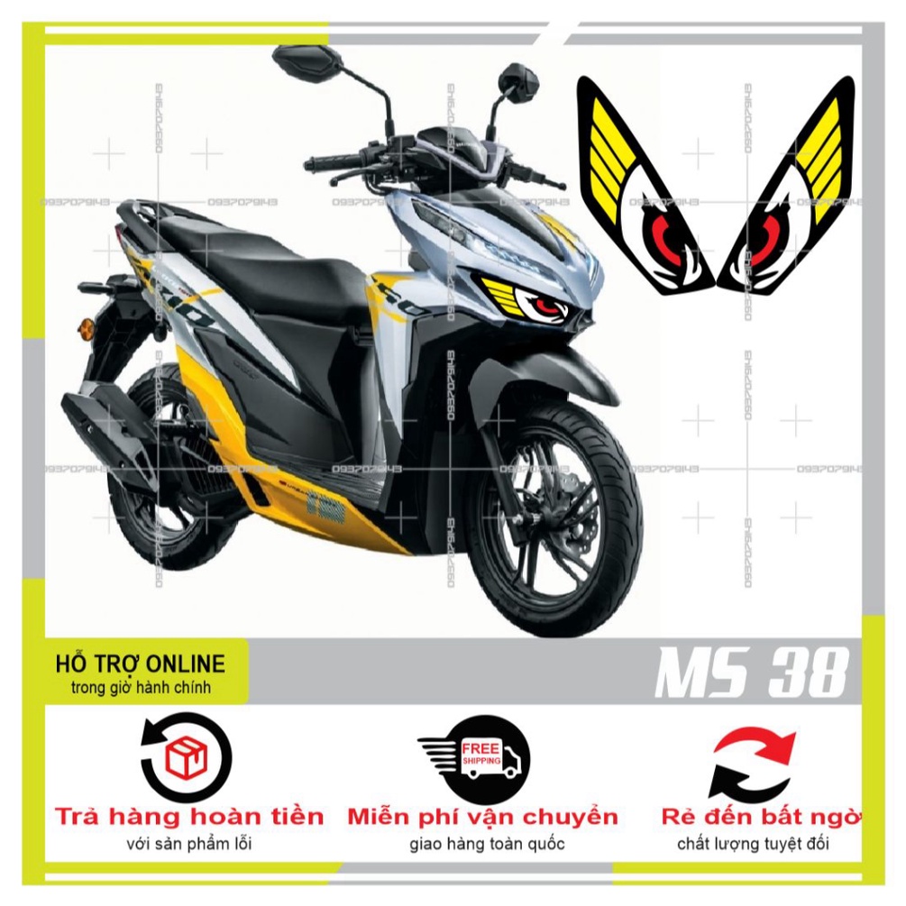 TEM DÁN ĐÈN SƯƠNG MÙ XE VARIO 2020 (DECAL TRONG SUỐT) MS 38 - SHINDECAL2