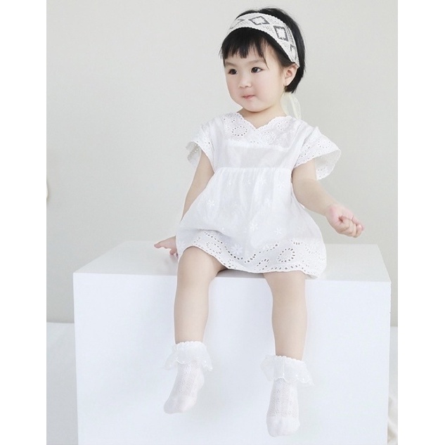 Tất/vớ ren trơn cổ ngắn nhiều kiểu phong cách tiểu thư cao cấp Nemo Baby cho bé 0-8 tuổi