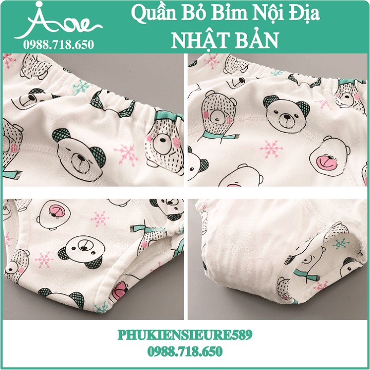 COMBO 10 QUẦN BỎ BỈM ILOVE 8 LỚP NHẬT BẢN CHO BÉ 5-17 KG