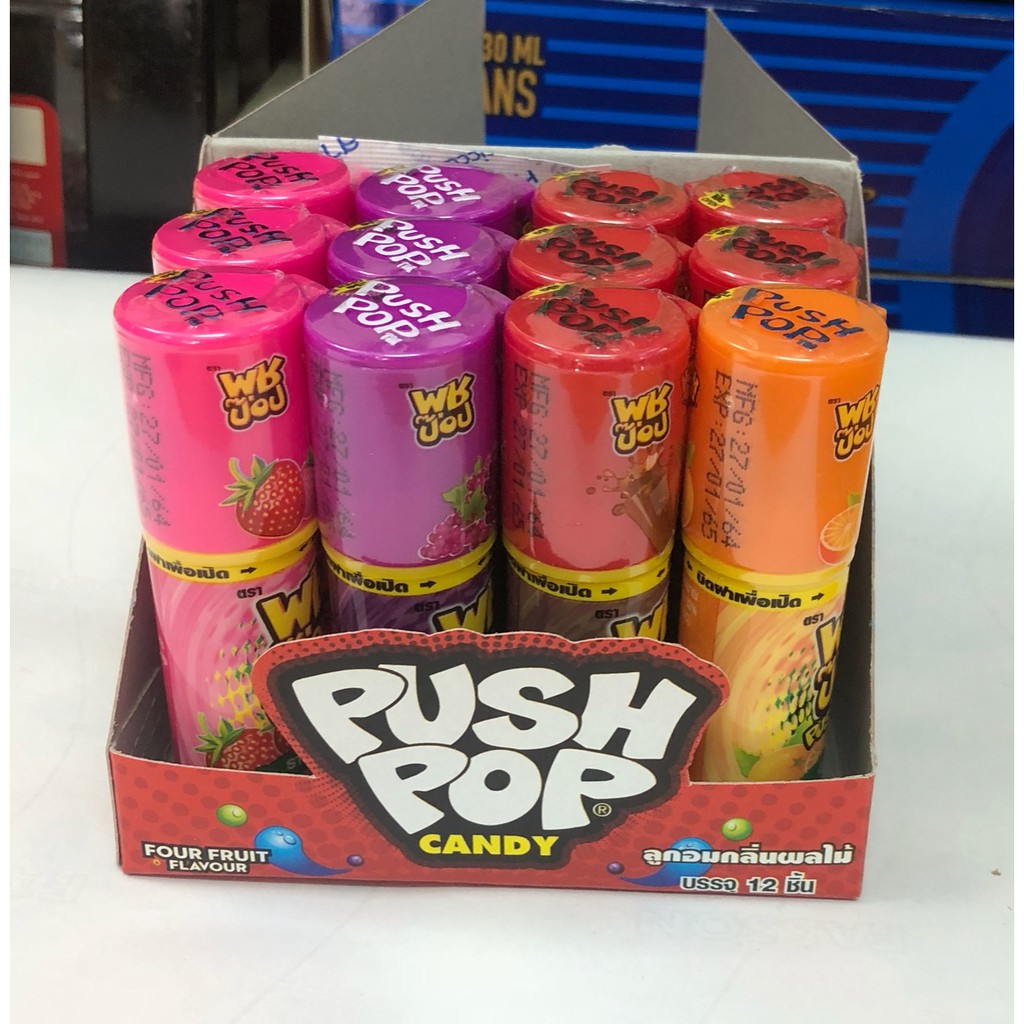 Lốc 12 cây Kẹo son môi Push Pop Candy Thái Lan