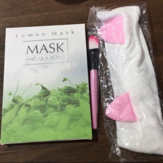 MASK KHỔ QUA TẶNG KÈM QUÀ NHƯ HÌNH ( CỌ + QUE TRỘN + BĂNG ĐÔ SKINCARE )