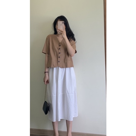Áo blazer cổ v Hàn
